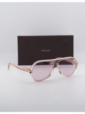 Tom Ford Thomas FT0732 72Y Aviator Sunglasses - Shiny Pink / Violet